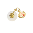 24K Chinese Zodiac Hetian Jade Gold Charm (Rabbit)