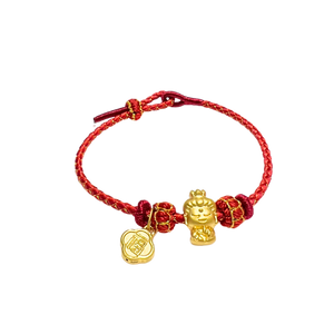 24 Gold Bracelet (Lady Buddha, Lucky charm)