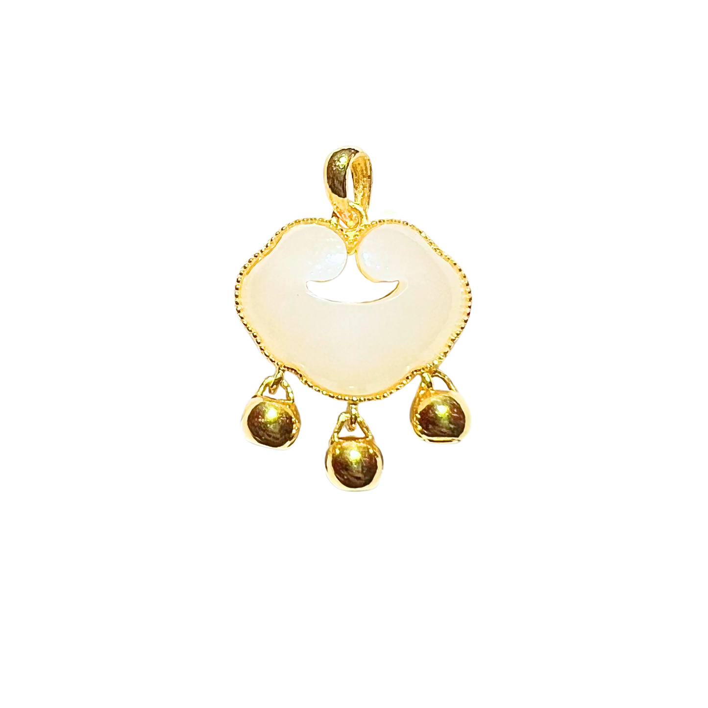 24K Hetian Jade Pendant (Auspicious Cloud)