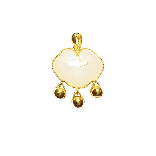 24K Hetian Jade Pendant (Auspicious Cloud)