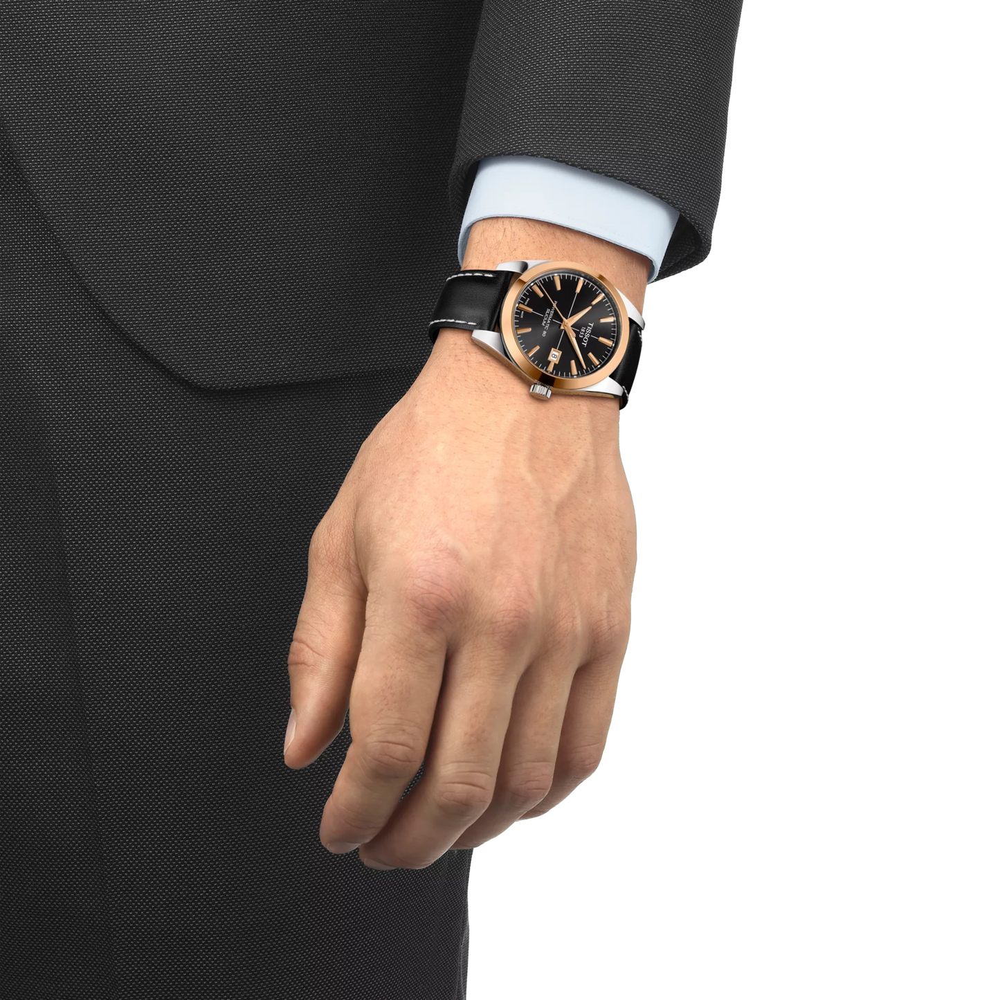 Tissot Gentleman Gold bezel 40mm T9274074605100