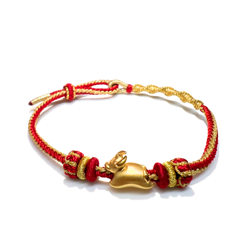 24 Gold Bracelet Chinese Zodiac (Ox)