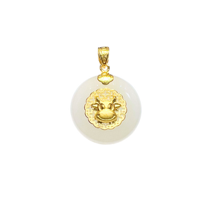 24K Hetian Jade Zodiac Pendant (Ox)