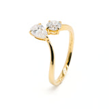 Toi et Moi Pear & Round Lab Grown Diamonds Ring