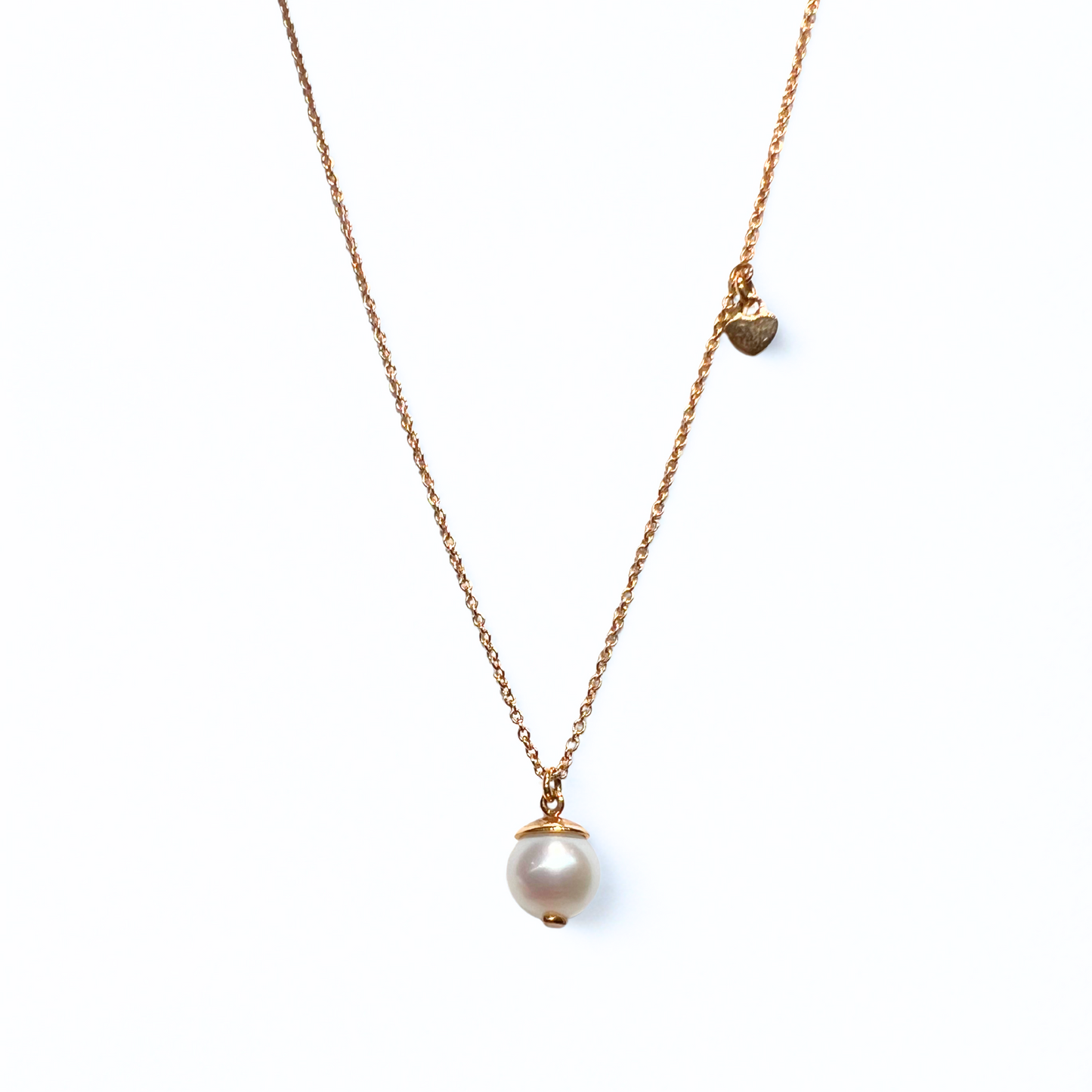 Rose Gold Pearl Necklace
