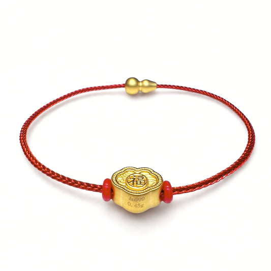 24 Gold Longevity Lock Bracelet