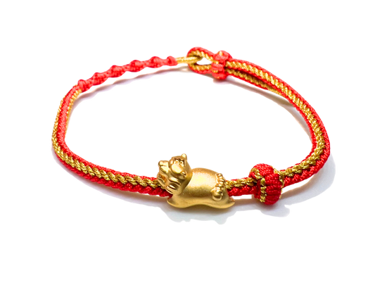 24K Gold Bracelet Chinese Zodiac (Tiger)