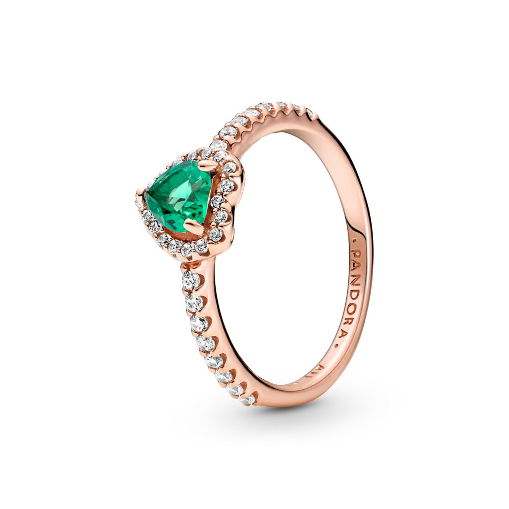 PANDORA Sparkling Elevated Heart Ring 188421C03-54