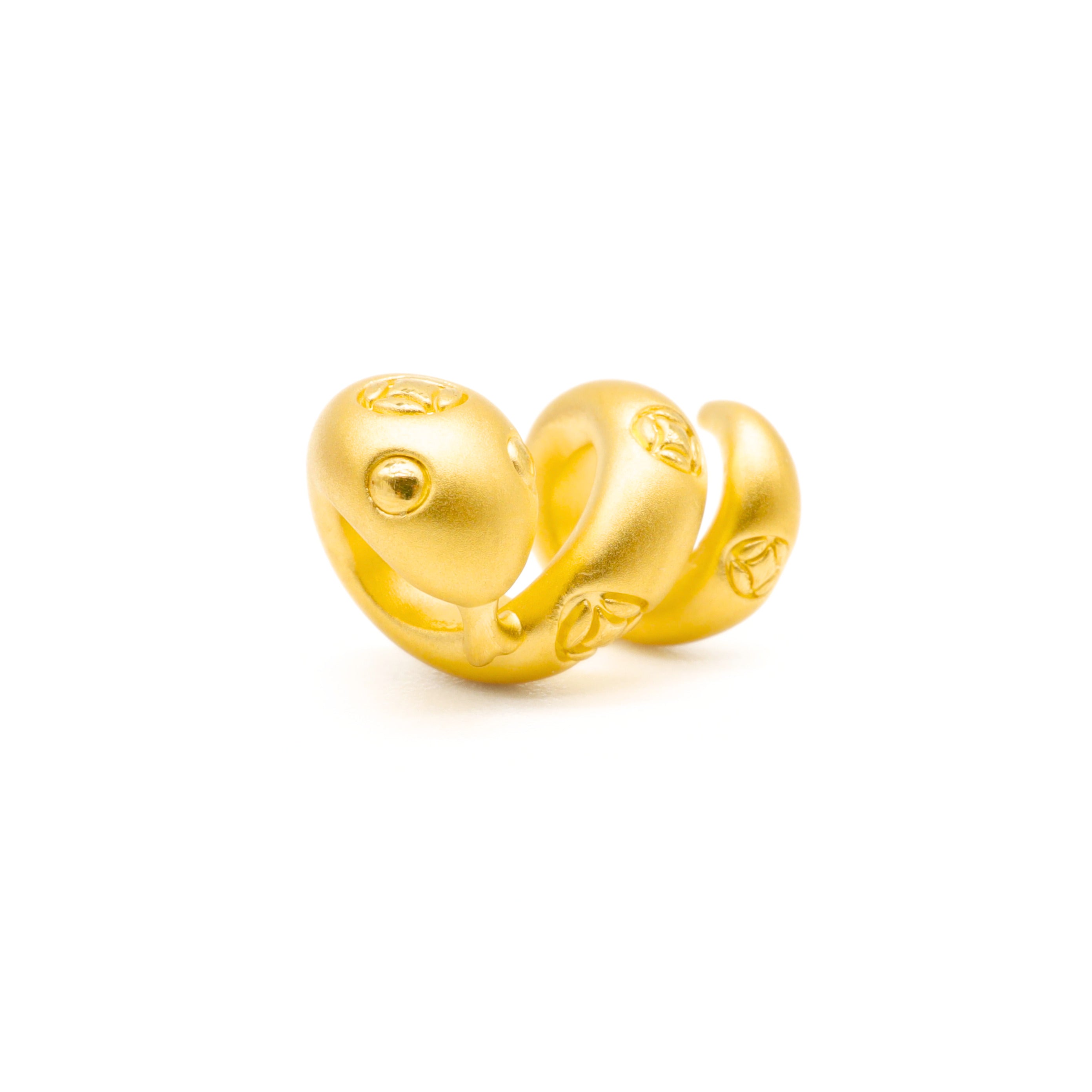 24K Gold Zodiac Snake Charm