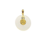 24K Hetian Jade Pendant (Peace buckle)