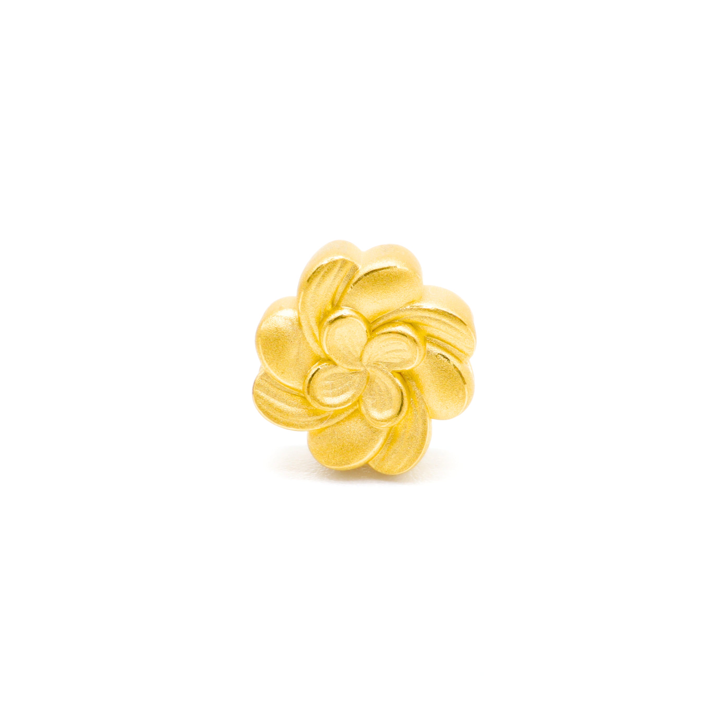 24K Gold Floral Charm