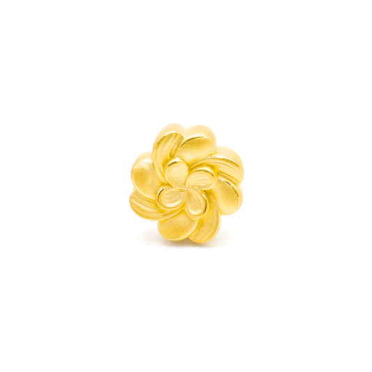 24K Gold Floral Charm