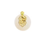 24K Hetian Jade Pendant (Peace buckle)