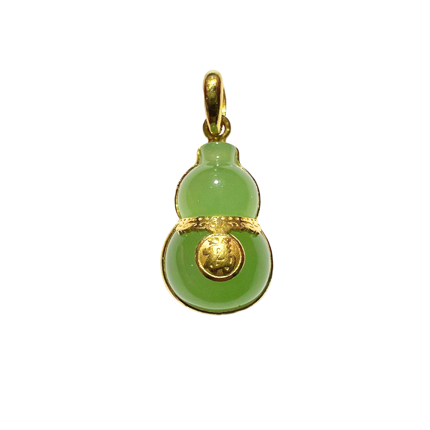 24K Hetian Jade Pendant (Calabash)