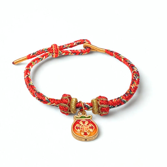 24K Gold Fortune Bag Bracelet