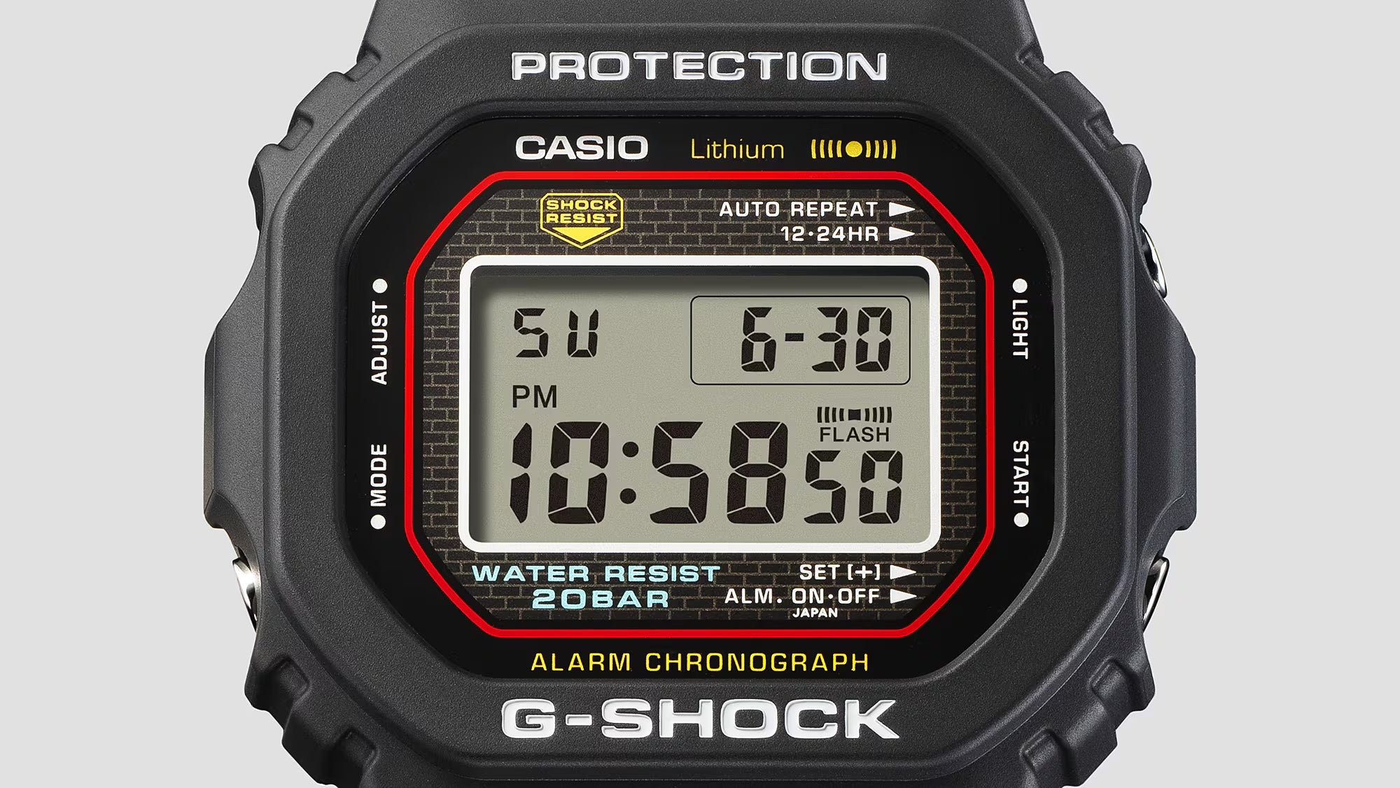 CASIO  G-SHOCK DIGITAL 5000 SERIES DW-5000R-1ACR