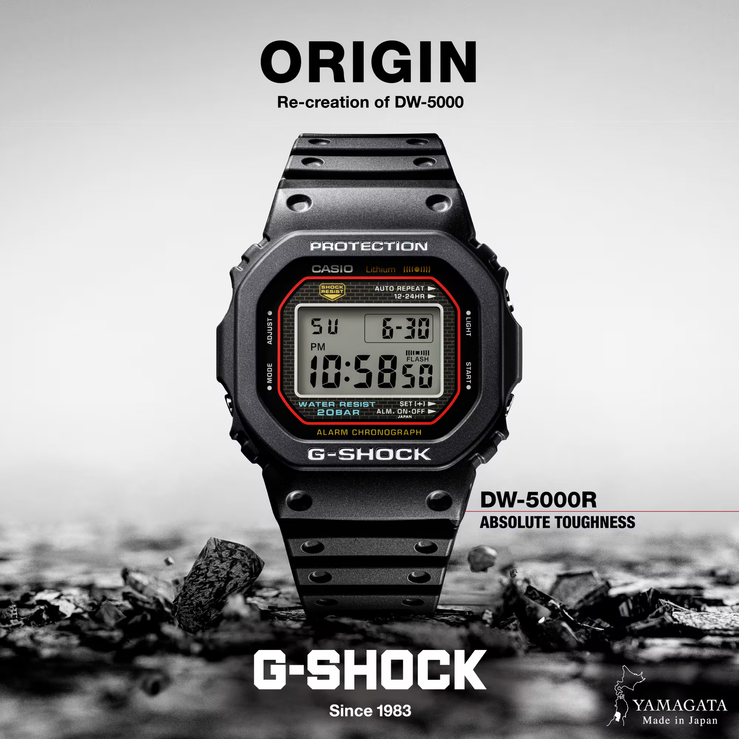 CASIO G-SHOCK DIGITAL 5000 SERIES DW-5000R-1ACR
