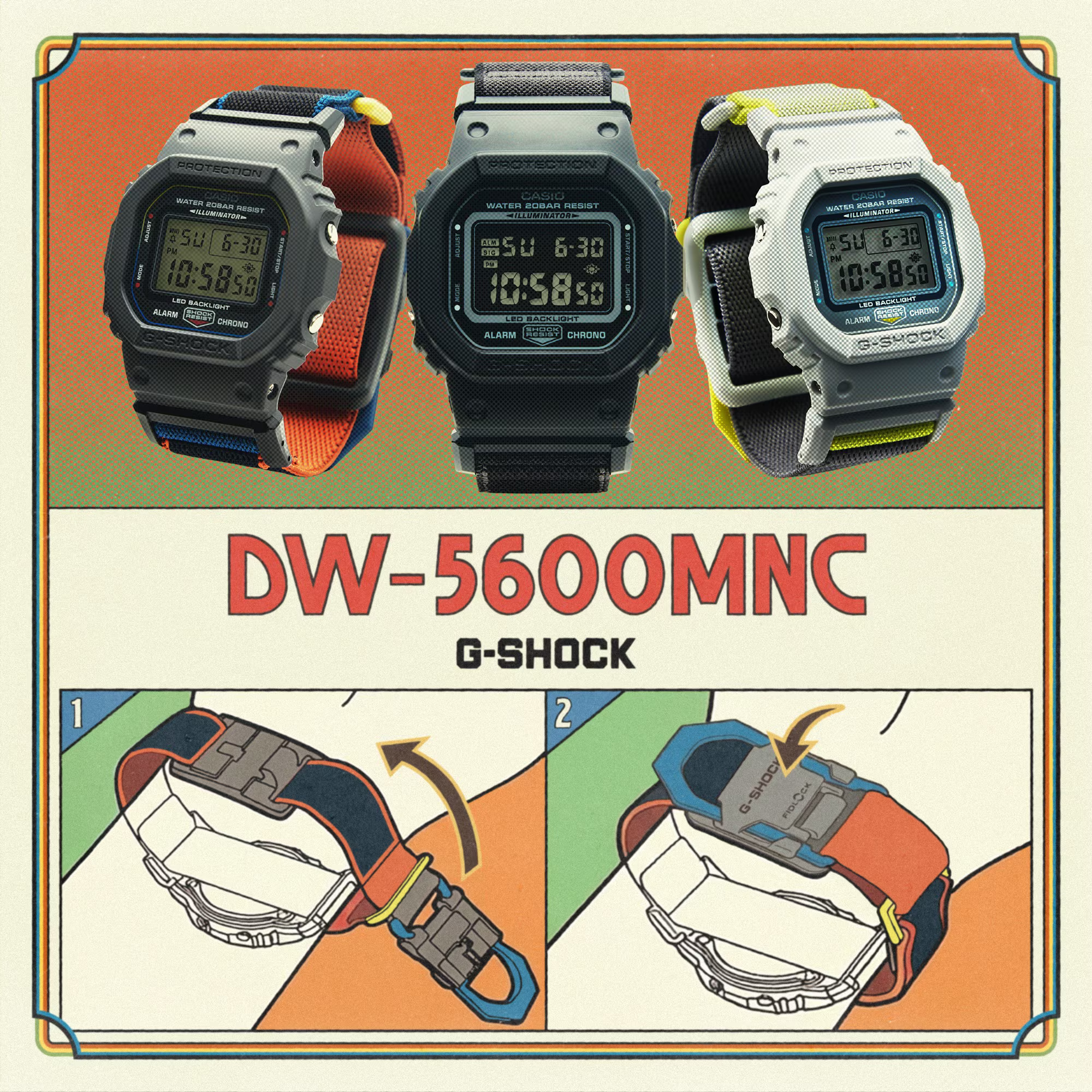 Casio G-Shock DIGITAL 5600 SERIES DW-5600MNC-7A8