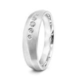 Modern Bezel Diamond Line Ring