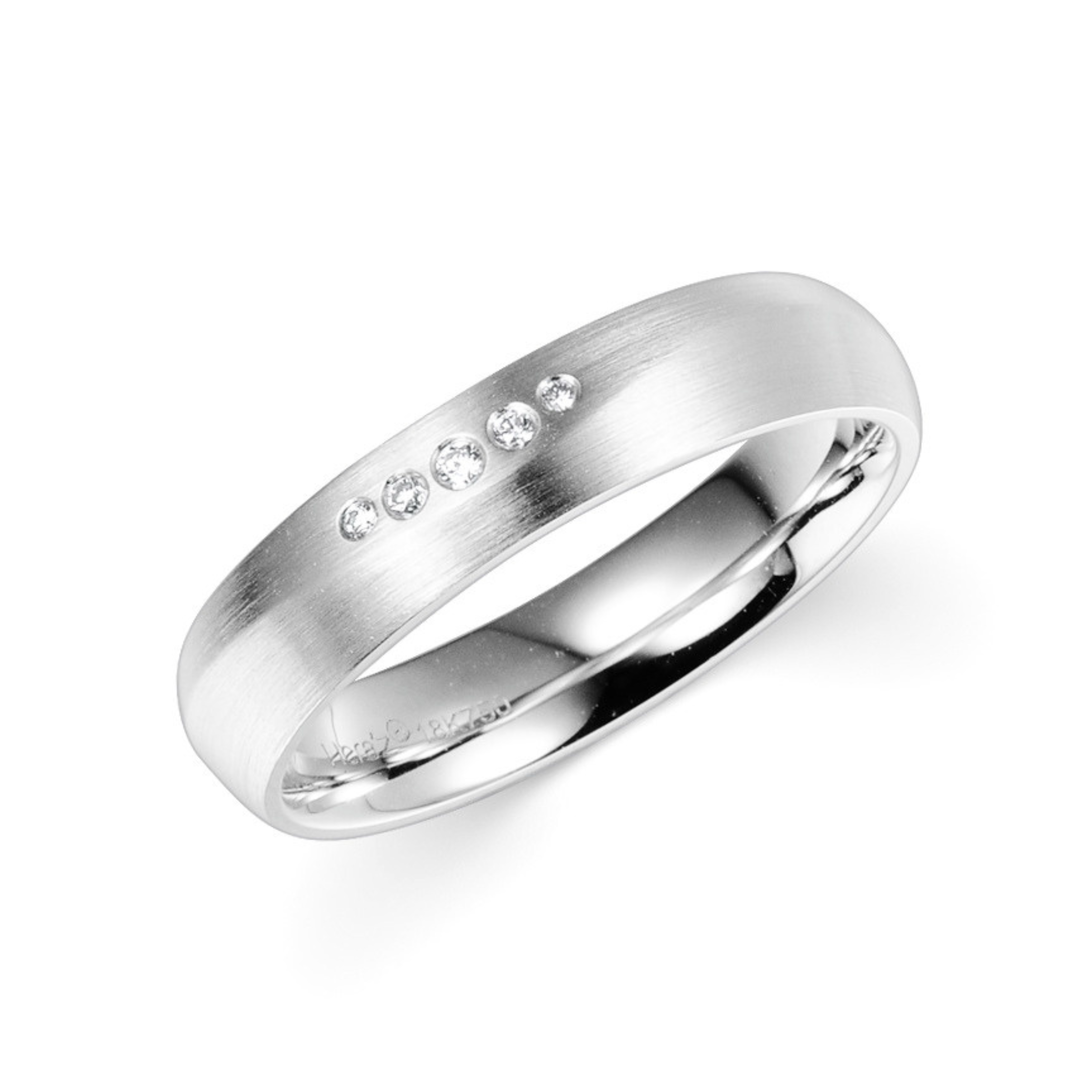 Modern Bezel Diamond Line Ring