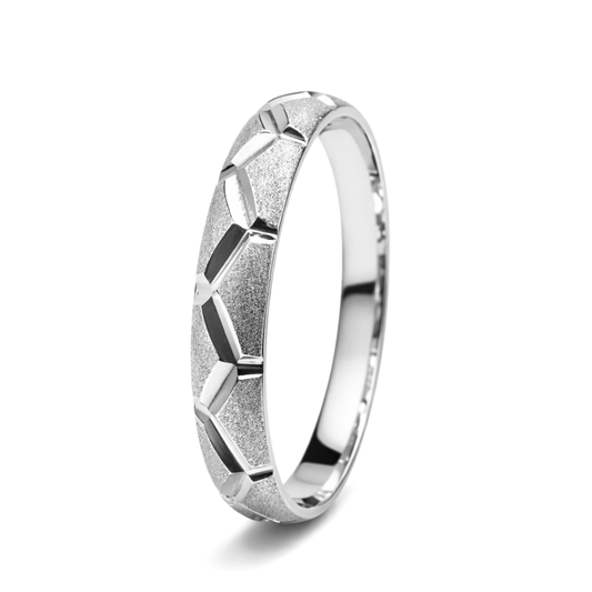 Sculpted Facet Design Ring