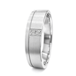 Satin Groove Diamond Band Ring
