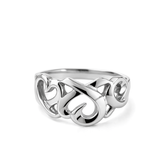 White Gold Open Heart Ring