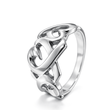 White Gold Open Heart Ring