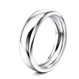 White Gold Traditional Dome Wedding Band