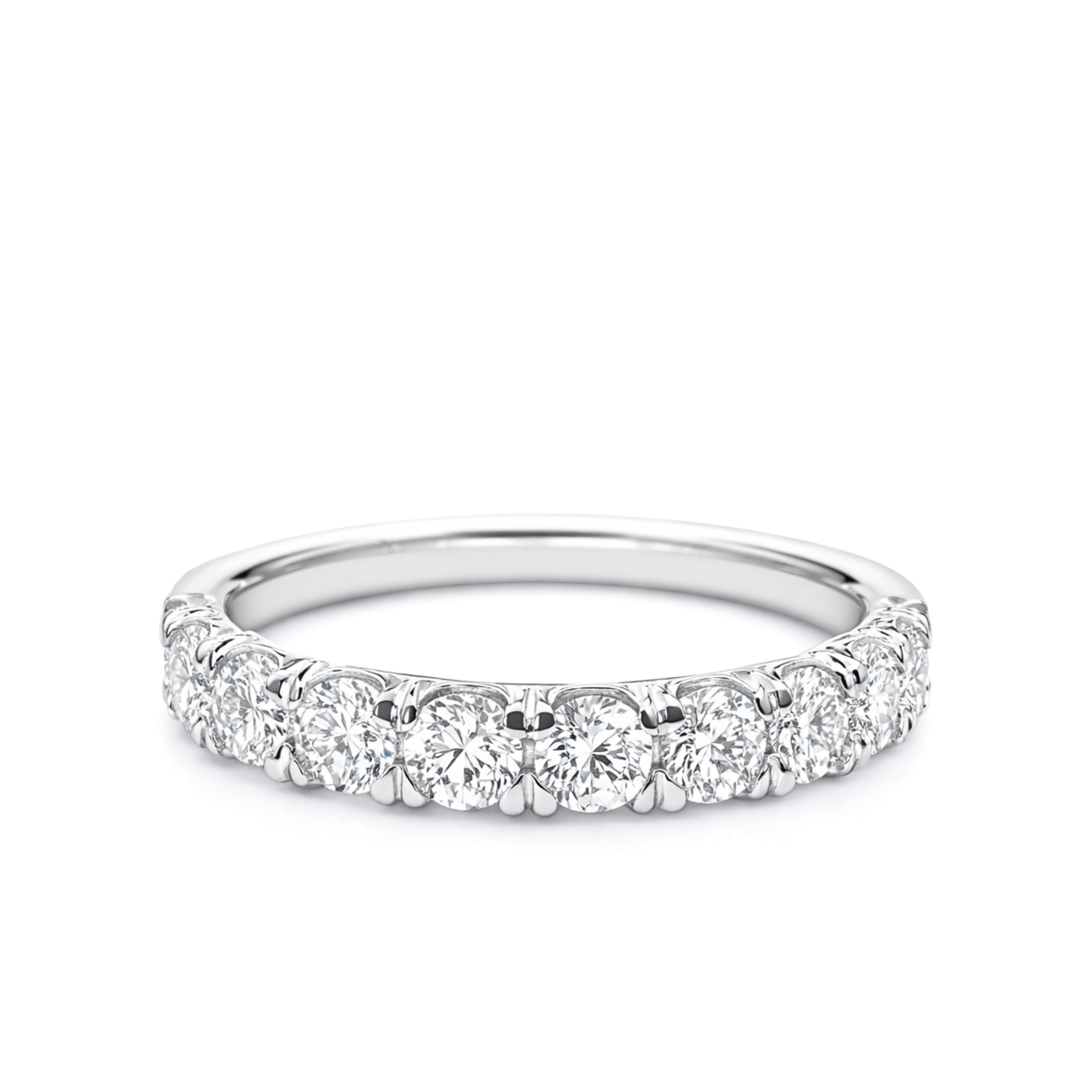 Round Brilliant Diamond Platinum Eternity Style Wedding Band Ring
