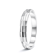 White Gold Faceted Wedding Band