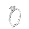 Four-Prong Petite Micropavé Solitaire Diamond Engagement Ring