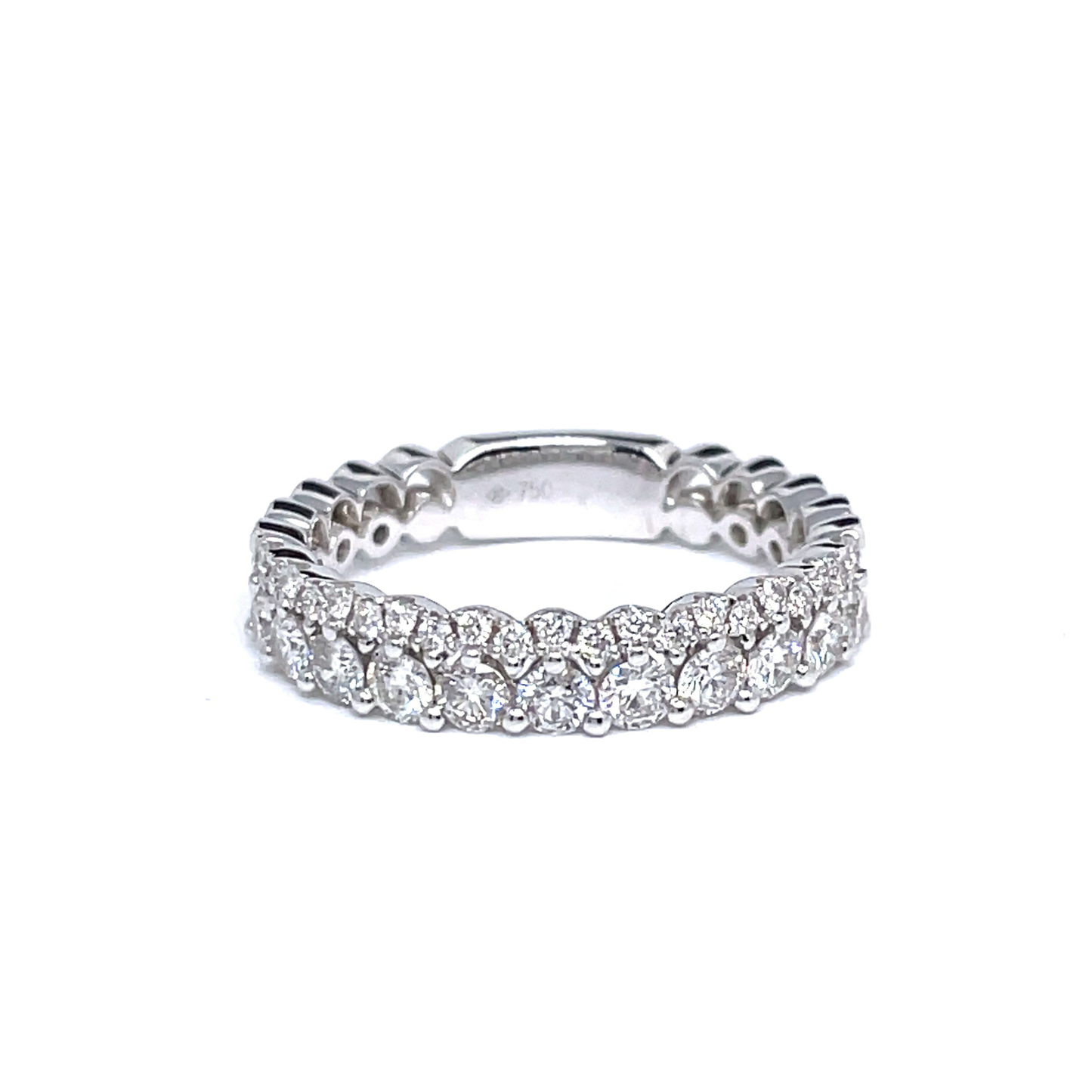 Double Row Semi-Eternity Diamond Ring