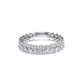 Double Row Semi-Eternity Diamond Ring