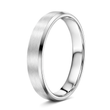 White Gold Brushed Wedding Band Ring