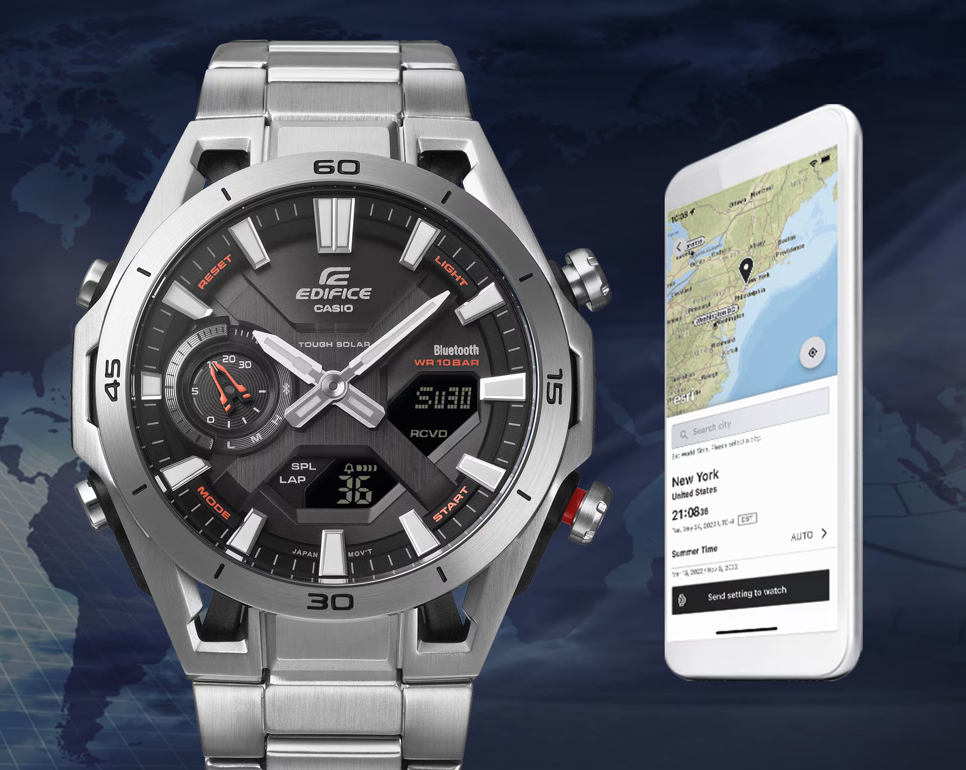 CASIO EDIFICE SOSPENSIONE ECB-2300D-2A