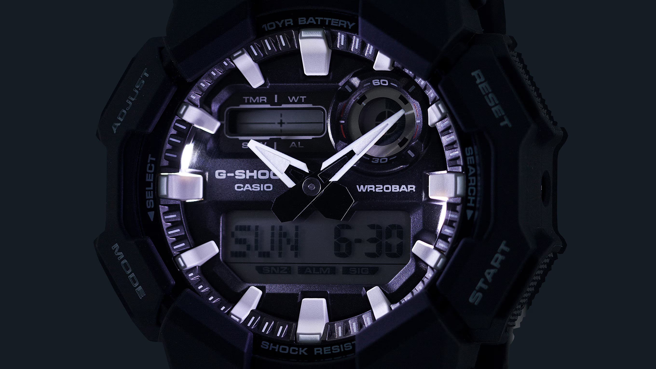 CASIO  G-SHOCK ANALOG-DIGITAL GA-010 SERIES GA-010-1A