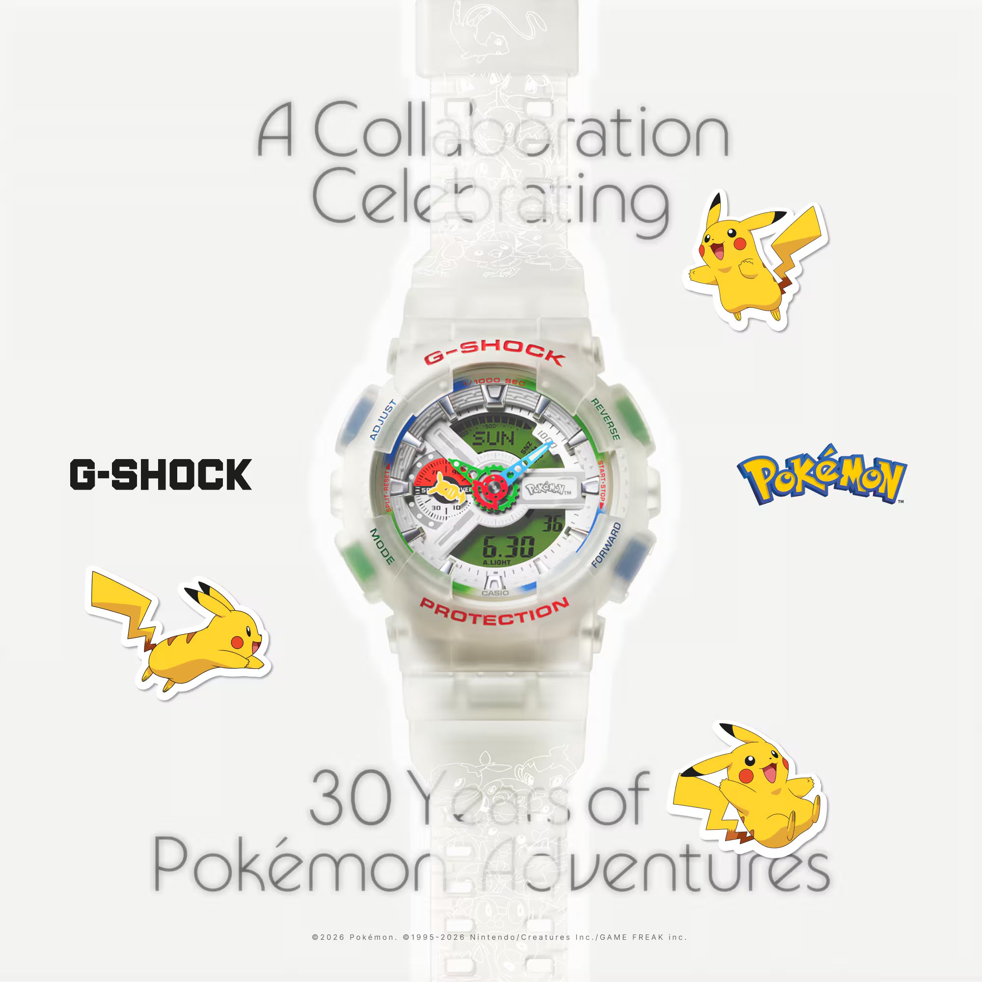 Casio G-shock  Pokémon collaboration model ANALOG-DIGITAL 110 SERIES GA-110PKM-7A