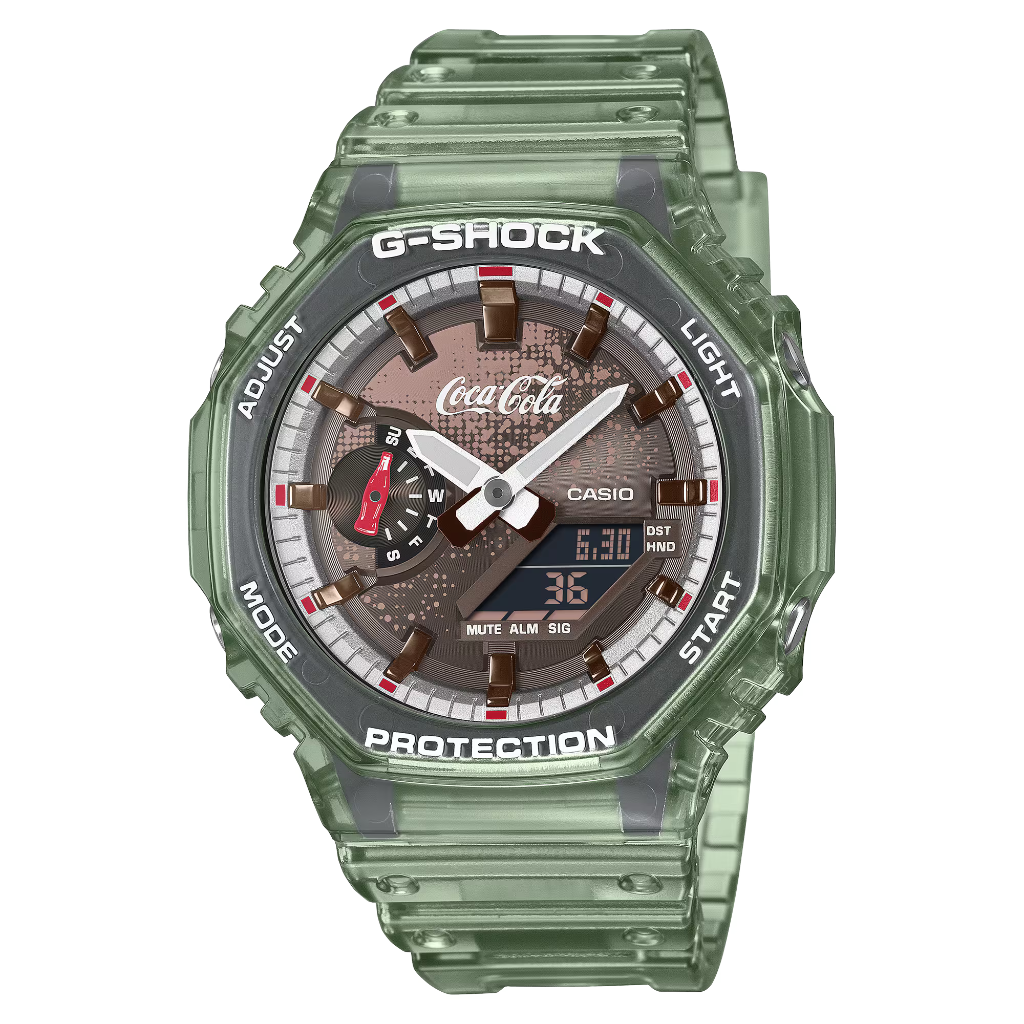 Casio G-Shock Coca-Cola® collaboration model ANALOG-DIGITAL 2100 Series GA-2100CC-3A