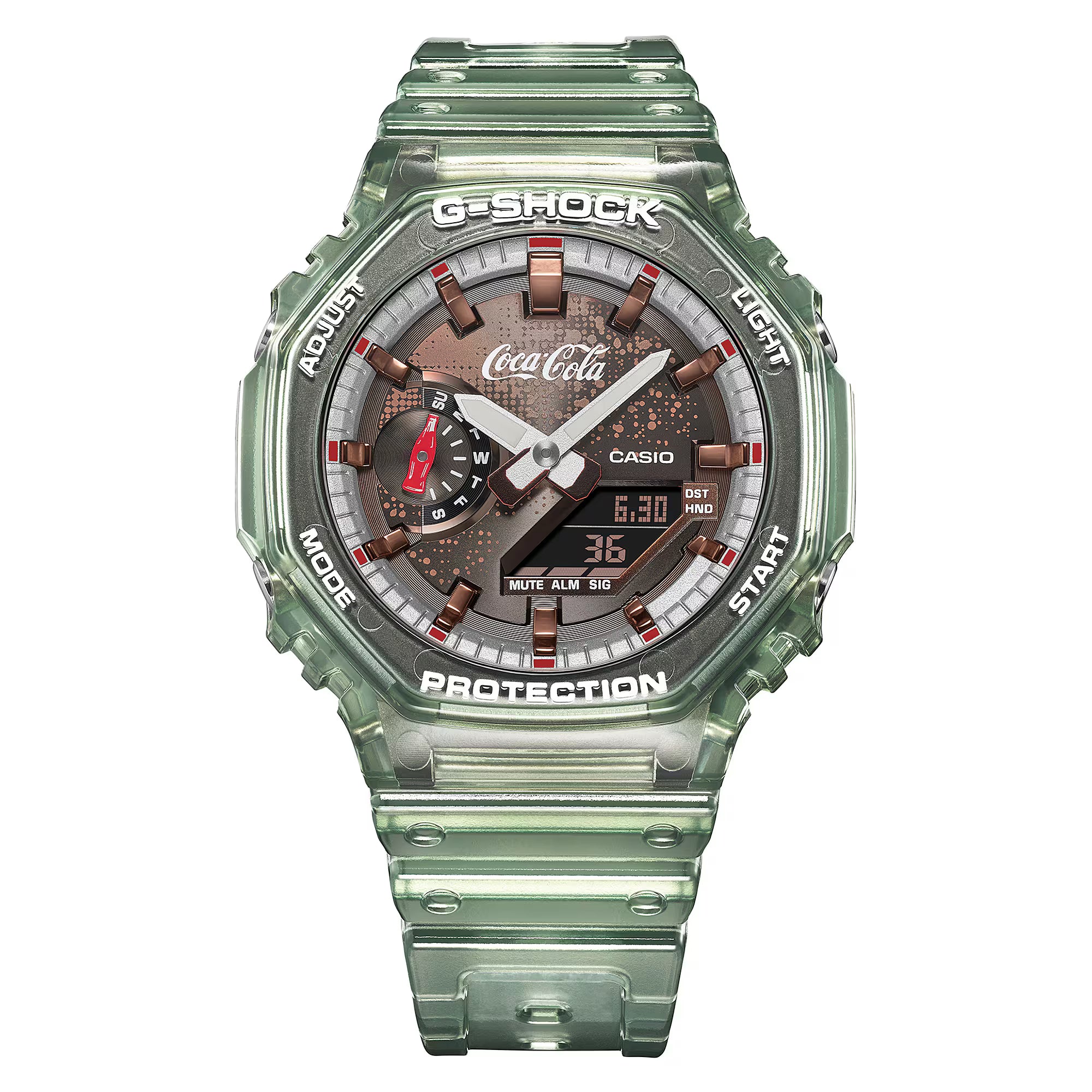 Casio G-Shock Coca-Cola® collaboration model ANALOG-DIGITAL 2100 Series GA-2100CC-3A