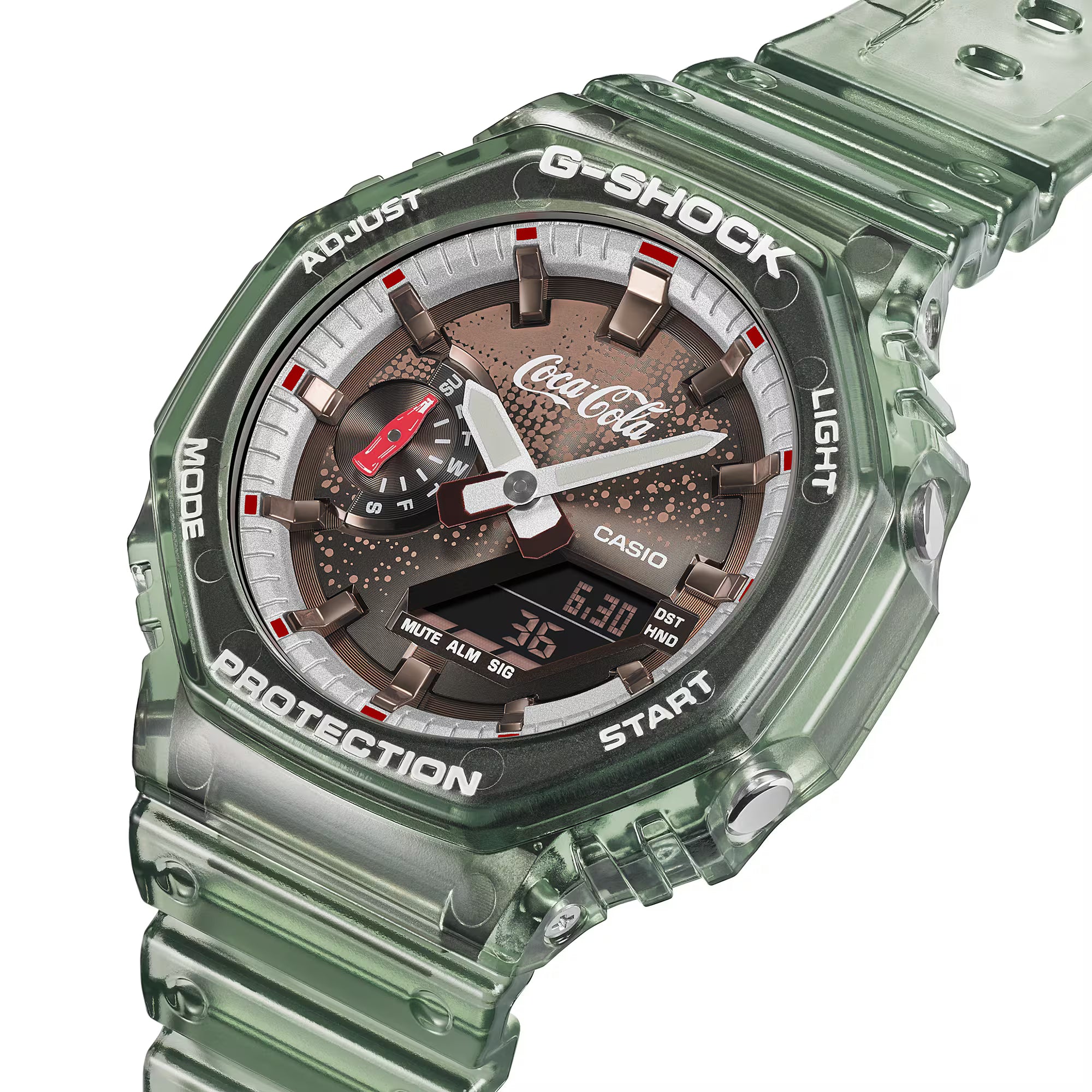 Casio G-Shock Coca-Cola® collaboration model ANALOG-DIGITAL 2100 Series GA-2100CC-3A