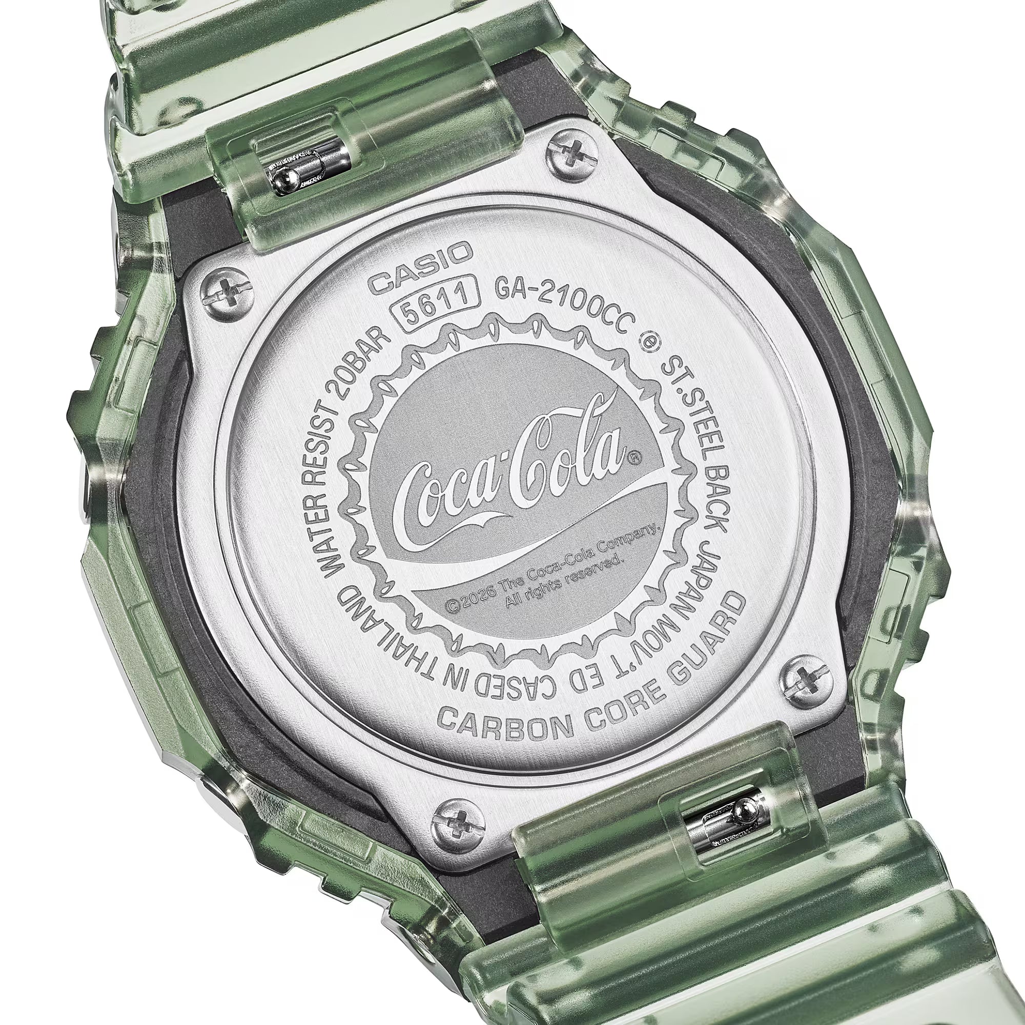 Casio G-Shock Coca-Cola® collaboration model ANALOG-DIGITAL 2100 Series GA-2100CC-3A