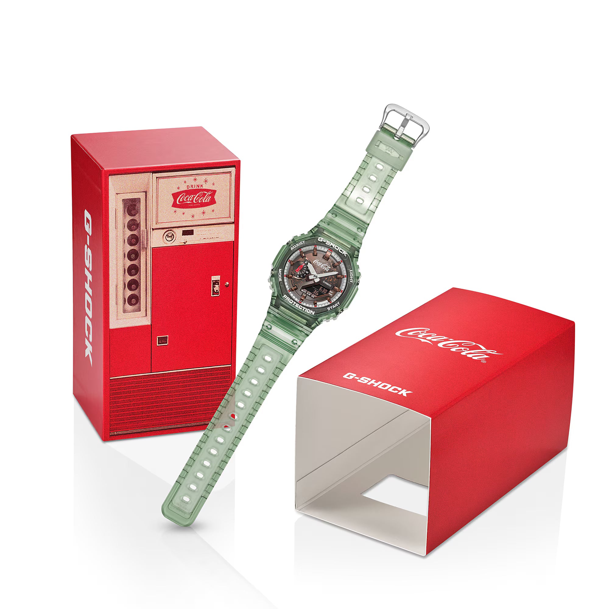 Casio G-Shock Coca-Cola® collaboration model ANALOG-DIGITAL 2100 Series GA-2100CC-3A