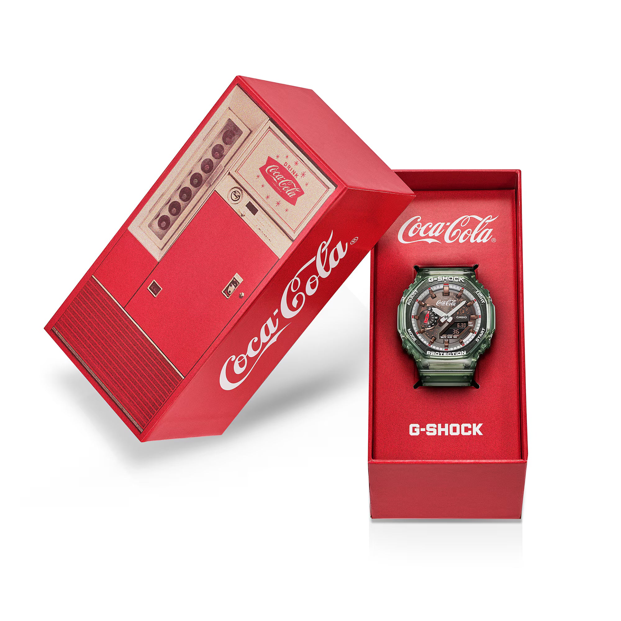Casio G-Shock Coca-Cola® collaboration model ANALOG-DIGITAL 2100 Series GA-2100CC-3A