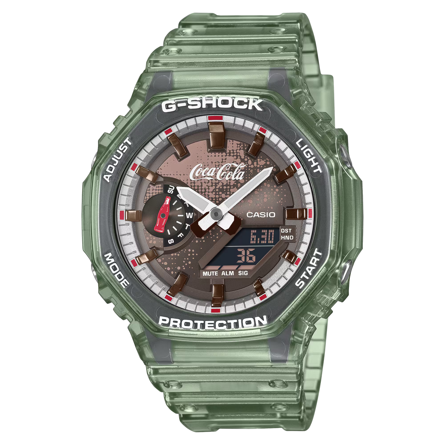 Casio G-Shock Coca-Cola® collaboration model ANALOG-DIGITAL 2100 Series GA-2100CC-3A