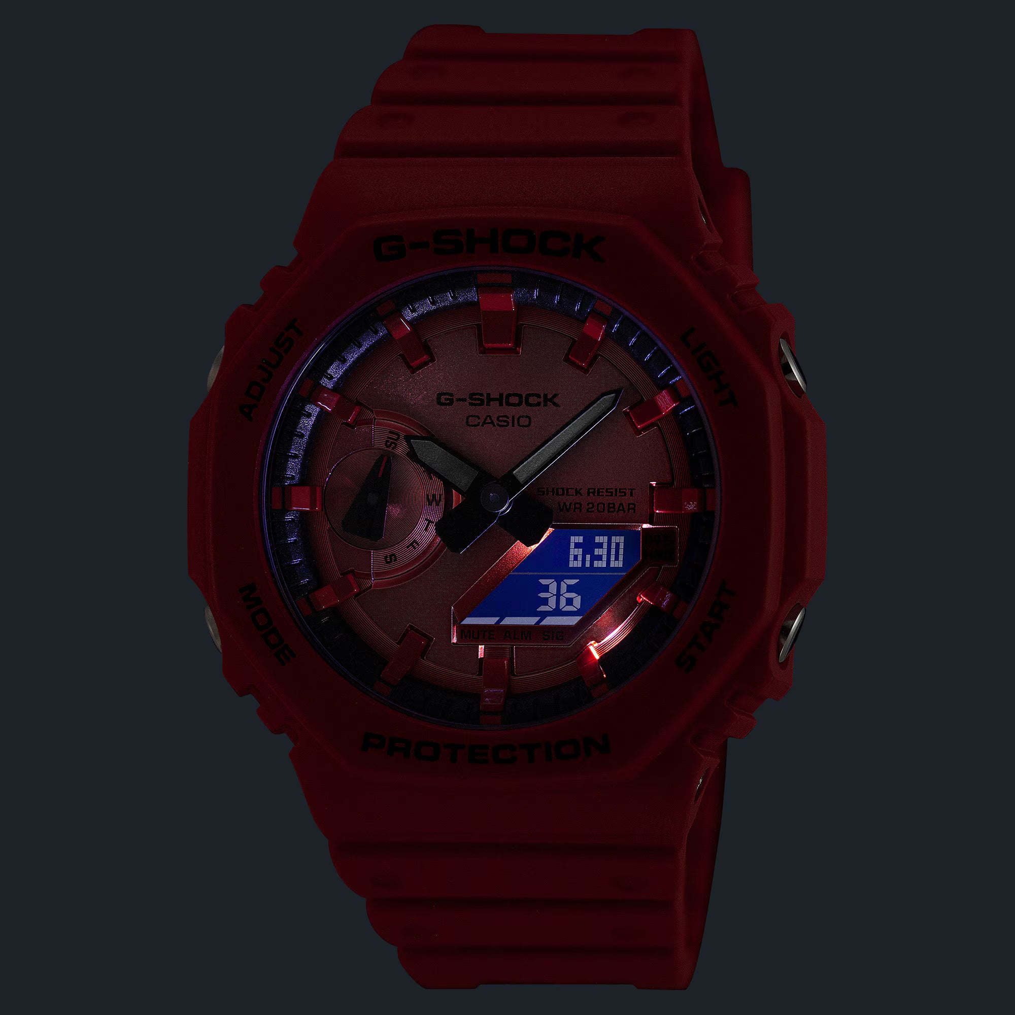 CASIO G-SHOCK ANALOG-DIGITAL 2100 Series GA-2100RRB-4A