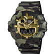 CASIO G-SHOCK BOLD CAMO SERIES CAMO AND GOLD ANALOG-DIGITAL GA-700 SERIES GA-700CMG-3A