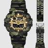 CASIO G-SHOCK BOLD CAMO SERIES CAMO AND GOLD ANALOG-DIGITAL GA-700 SERIES GA-700CMG-3A
