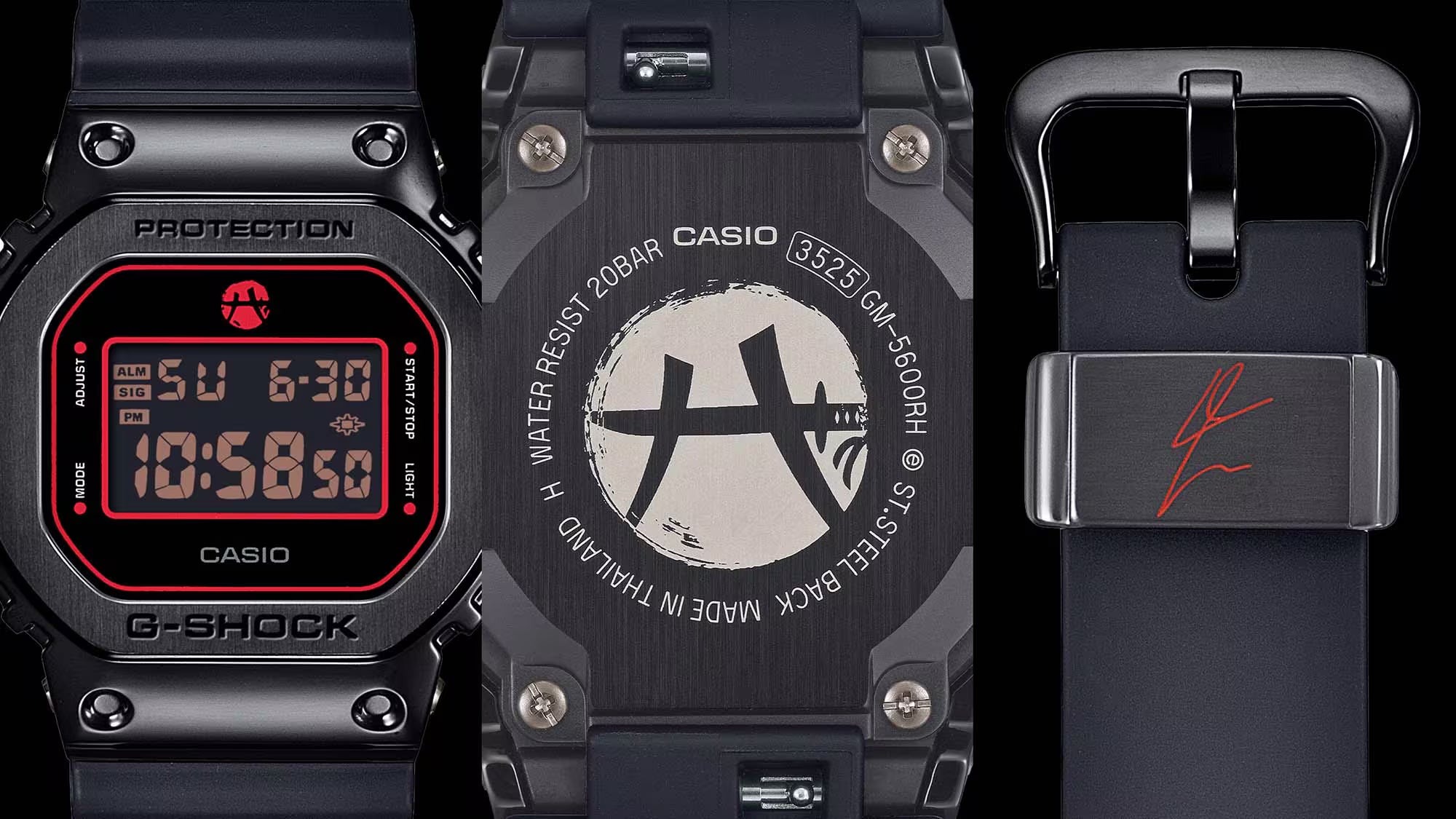 Casio G-Shock RUI HACHIMURA SIGNATURE MODEL DIGITAL 5600 SERIES GM-5600RH-1