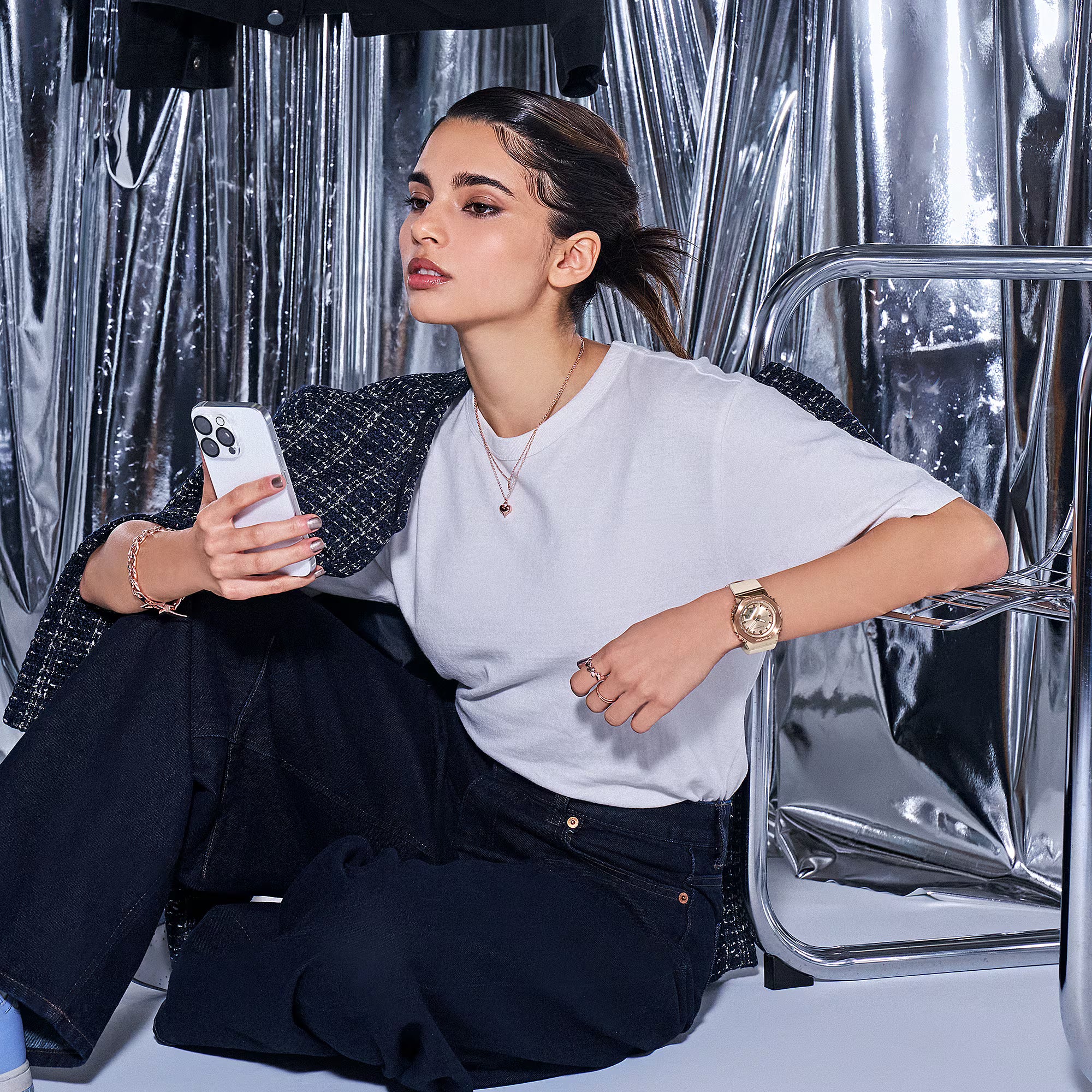 CASIO  G-SHOCK ANALOG-DIGITAL WOMEN GM-S2110PG-4A